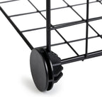 Amazon Basics 6-Cube Wire Grid Stackable Storage Organizer, Metal Shelving Unit, No-Tool Assembly, 26"W x 38"H x 12.6"D, Black