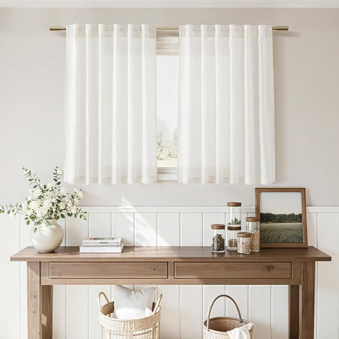 Nanspring 54 Inch Linen Curtains - Image 7