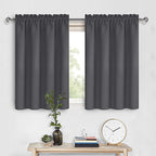 DWCN Short Blackout Curtains 36 inches Length 2 Panels Set, Half Window Rod by DWCN