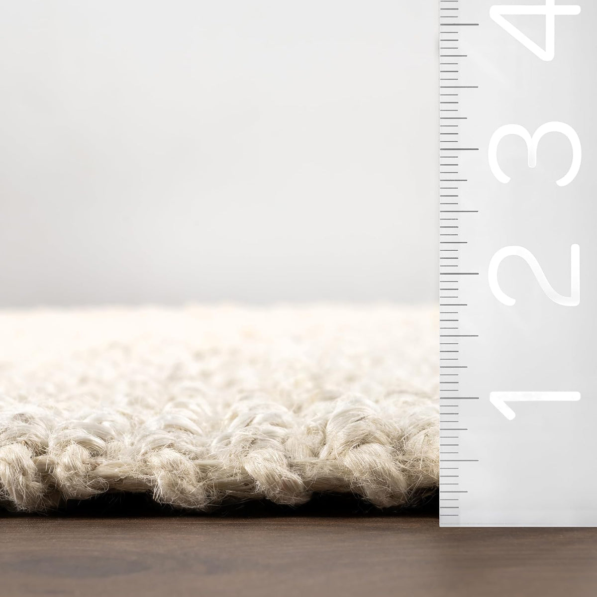 nuLOOM Daniela Off White Solid Flatweave Area Rug, 2' x 3'