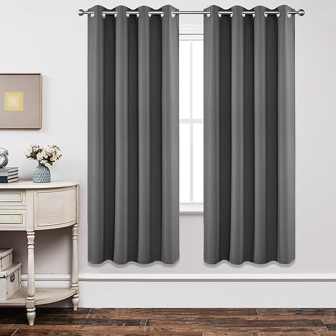 Joydeco Blackout Curtains 72 Inch Length 2 Panels Set, Thermal Insulated Long by JOYDECO