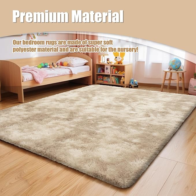 6x9 Fluffy Area Rug for Living Room, Shag Area Rugs for Bedroom, Soft Fuzzy Rug - Image 8
