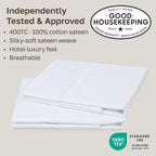 California Design Den 2-Pack Pillow Cases Standard Size, 100% Cotton Sateen