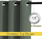 NICETOWN Bedroom Blackout Curtains 95 inch Length - Image 2