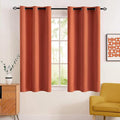 MIULEE 63" Long Room Darkening Curtains Thermal Insulated Rust Terracotta by MIULEE