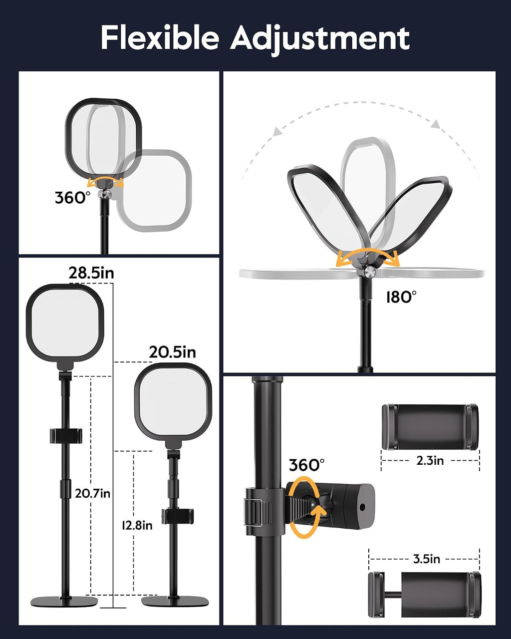 LitONES Video Conference Lighting for Zoom with Stand, 30 Modes, CRI>98