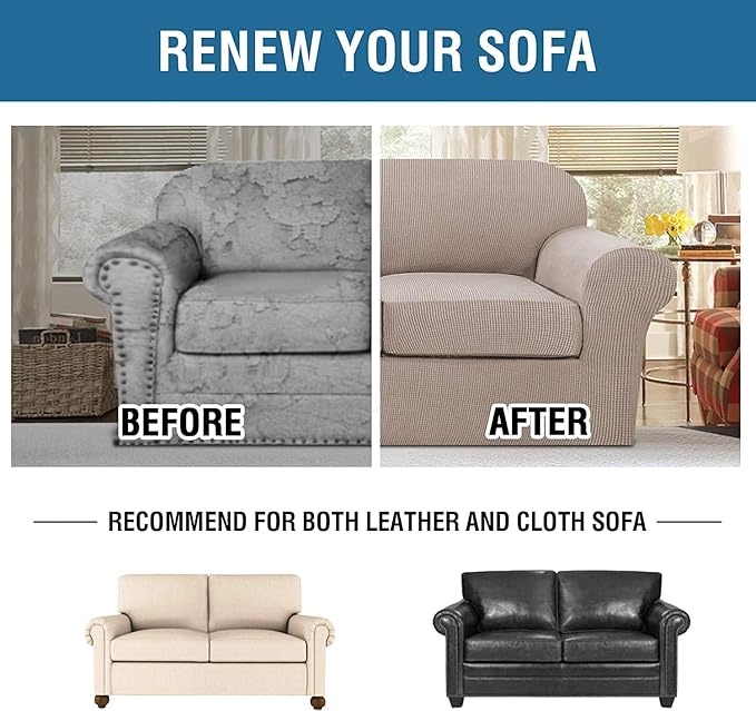 H.VERSAILTEX 3 Piece Stretch Sofa Covers - Image 9