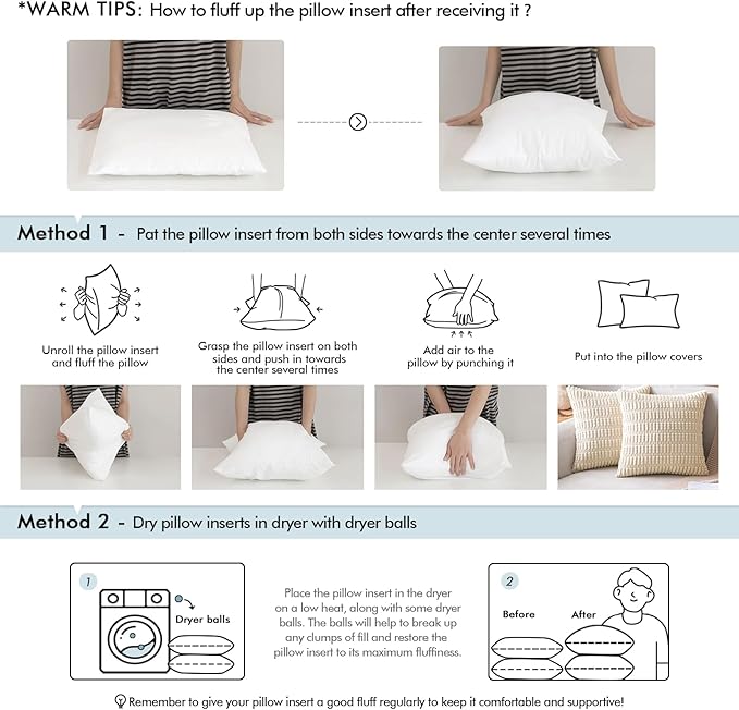 MIULEE Throw Pillow Insert Premium Pillow Stuffer Sham Rectangle - Image 6