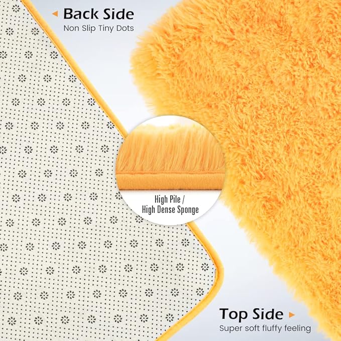 Amearea Shag Fluffy Area Rug for Bedroom Girls Living Room, Extra Soft and - Image 5