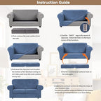 WEERRW Velvet Couch Covers for 2 Cushion Couch Sofa - Image 6