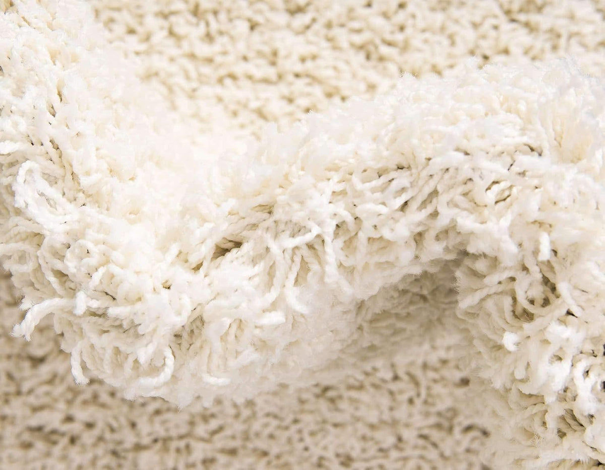 Unique Loom Solid Shag Collection Area Rug (3' 3" x 5' 3" Rectangle, Pure Ivory)