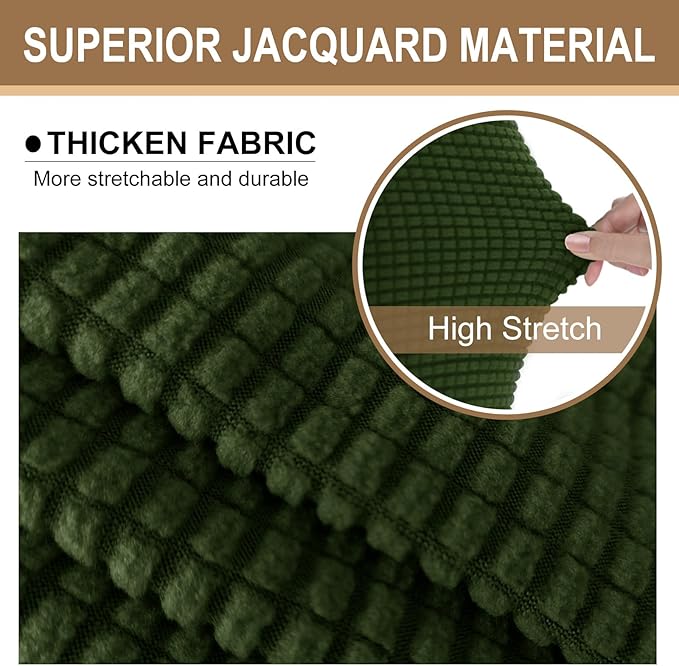 U-NICE HOME Stretch Futon Cover Armless Bed Slipcover - Image 3
