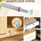 10PCS Magnetic Push Latches for Cabinet Push to Open Door Latch, Gray Soft Quiet Close Closers, Plastic Damper Buffer Push for Kitchen Drawer Door