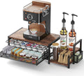 Coffee Bar Organizer for Countertop, Hold up 48 Pods, Black