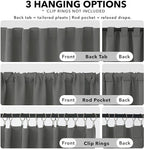 Deconovo Blackout Curtains, Thermal Insulated, W42 x L72 2 Panels, Back Tab - Image 2