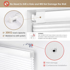 LazBlinds No Drill Cordless Cellular Shades, 33" W x 64" H, White