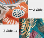 MSGKV Cotton Throw Blanket for Couch Bed 90''x98'', Floral Soft Farmhouse - Image 7