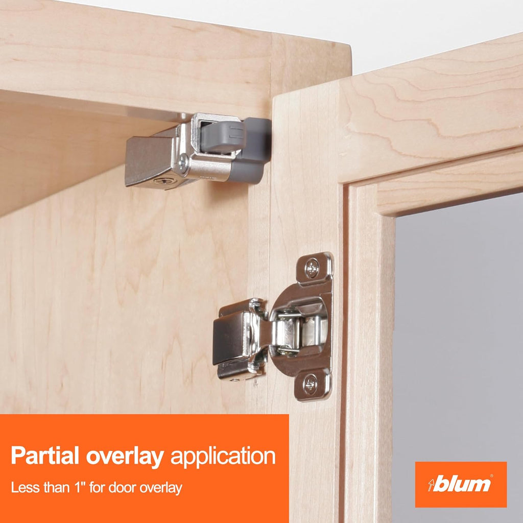 Blum BLUMOTION Soft-Close Door Adapter Kit for Compact Hinges, 10-Pack Set