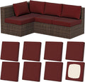 8Pcs Stretch Patio Cushion Covers, Outdoor Couch & Sofa Replacement Slipcovers by VORSHAPE