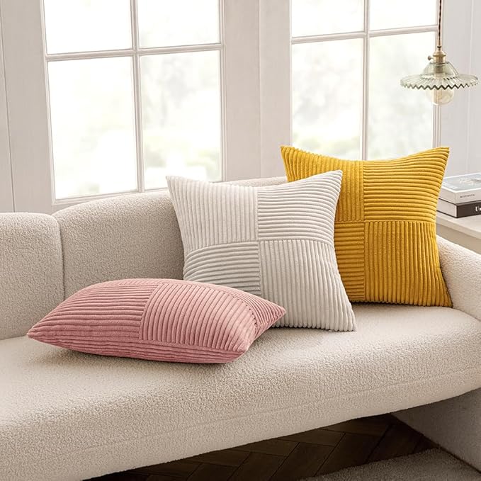 MIULEE Blush Pink Decorative Throw Pillow Covers 18x18 Inch - Image 5