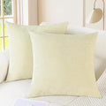 CaliTime Throw Pillow Covers Decorative 22 X 22 Inches Pack of 2 Cozy Chenille by CaliTime