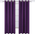 LEMOMO Purple Blackout Curtains 52 x 84 Inch Length/Set of 2 Curtain - Image 2