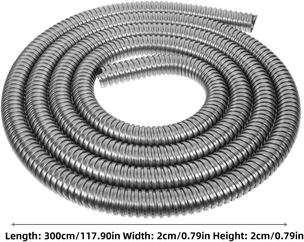 VICASKY Management Tube Sleeve M Conduit Wrap USB Tubing Spiral Guard for Audio Protector Coiled Stainless Protection Cable Steel Threaded Loom Flexible Automotive Home Harness