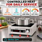Commercial Induction Cooktop 1800W 120V, Countertop Burner