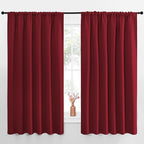 NICETOWN Blackout Curtains for Bedroom, Burgundy Red, 1 Pair, 70 by 63-inch by NICETOWN