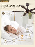 Fanbulous 42 Inch Farmhouse Rustic Ceiling Fan with Light & Remote
