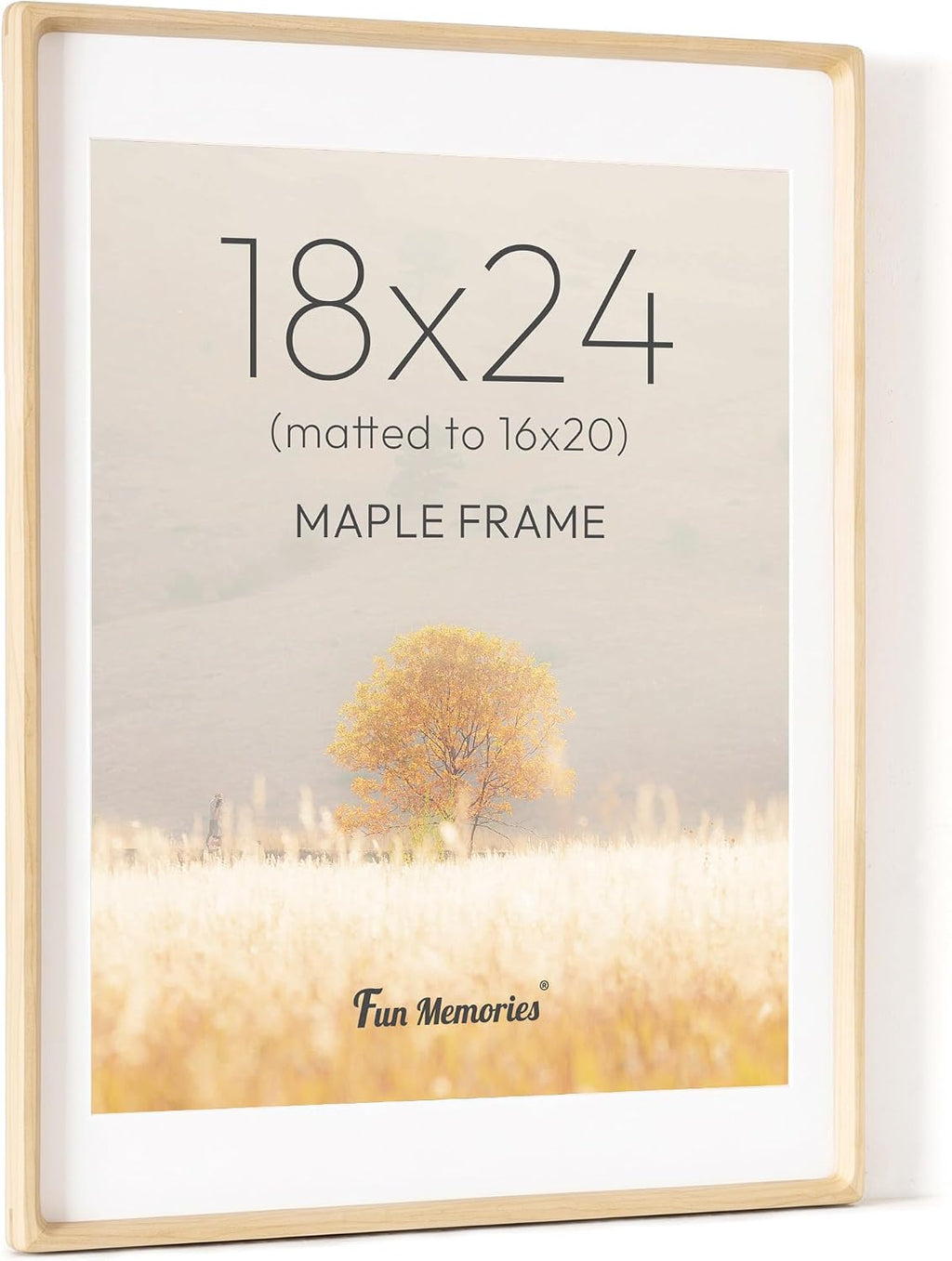 11x14 Picture Frame, USA-Sourced Walnut Wood Photo Frames with HD Tempered Glass, Handcrafted Rounded Corner 11 x 14 Wooden Frame Matted to 8x10 Photos, Gallery Wall Frames for Posters & Art Prints
