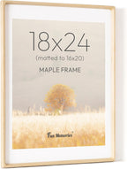 11x14 Picture Frame, USA-Sourced Walnut Wood Photo Frames with HD Tempered Glass, Handcrafted Rounded Corner 11 x 14 Wooden Frame Matted to 8x10 Photos, Gallery Wall Frames for Posters & Art Prints