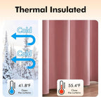 MIULEE Blush Pink Curtains Thermal Insulated Polyester Soundproof Room - Image 5