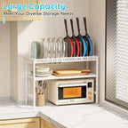 2-Tier Pots and Pans Organizer Under Cabinet,Expandable Pots Lid Organizers
