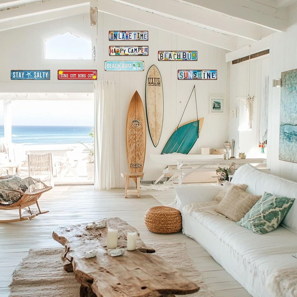 Beach Wall Decor Summer Decorations For Home Bedroom Metal Tin Sign Beach Themed Room Decor Starfish Wall Decor House Bathroom Decor Stay Salty Metal Tin Signs 4x16 Inch
