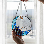 Cat Suncatcher, Stained Glass Window Hanging, Cat Gifts for Cat Lovers