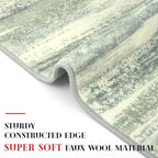 Lansny Modern Abstract Runner Rug 2x6, Sage Green Grey Washable Entryway Runner - Image 4