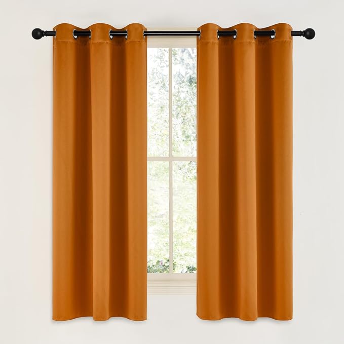 NICETOWN Room Darkening Cafe Satin Curtains by NICETOWN