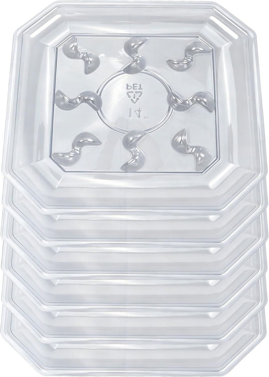 Plastic Plant Saucer, 6 Pack, Square, (14x14)