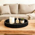 Round Decorative Tray for Coffee Table Decor Table Centerpieces