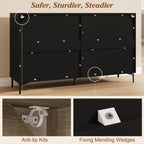 JASIWAY Sideboard Buffet Cabinet with Storage, 48" Rattan Coffee Bar
