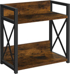 Countertop Shelf Organizer,Coffee Bar Accessories,Spice Rack,Coffee Counter Shelf,2 Tier Coffee Organizer Station for Mugs,Cups,Cream,Syrup(Rustic Brown, Small)