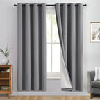 Yakamok 100% Blackout Curtain Panels 72 inches Cold and Light Blocking Drapes by Yakamok