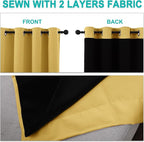 NICETOWN Full Shading Curtains 90 inches Long 2 Panels Set - Image 5