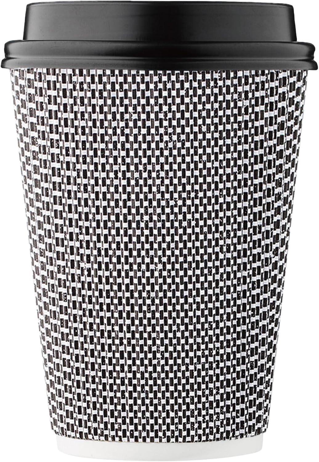 12 oz Disposable Paper Coffee Cups with Lids Insulated Double-Walled Togo