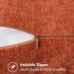 MIULEE Pack of 2 Couch Throw Pillow Covers 18x18 Inch Rust Farmhouse Decorative - Image 2
