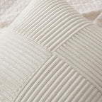 MIULEE Beige Decorative Euro Sham Pillow Covers 24x24 Inch - Image 2