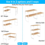 Golener Kitchen Counter Organizer, Countertop Shelf, Adjustable, Stackable