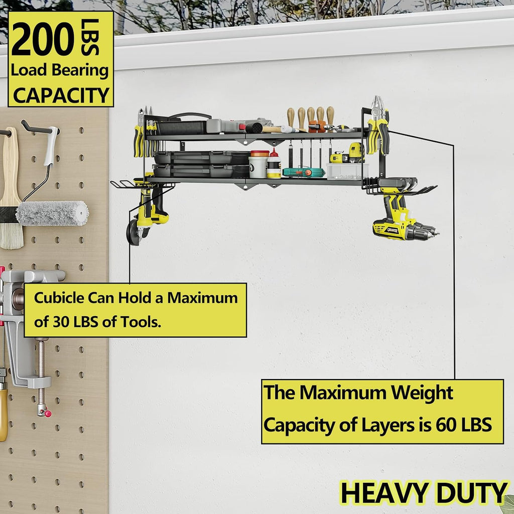 AZERPIAN Power Tool Organizer Heavy Duty Wall Mount Drill Tools Holder