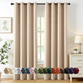 MIULEE Beige Blackout Curtains for Bedroom Living Room 84 Inches Long 2 Panels by MIULEE